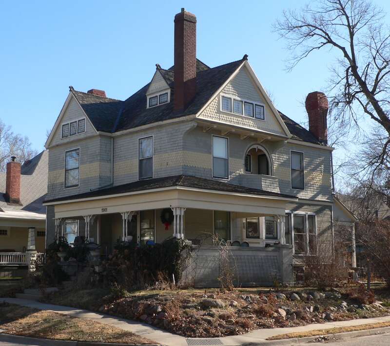 John M. Thayer house, located at 1901 Prospect Street in Lincoln, Nebraska; seen from the northwest.