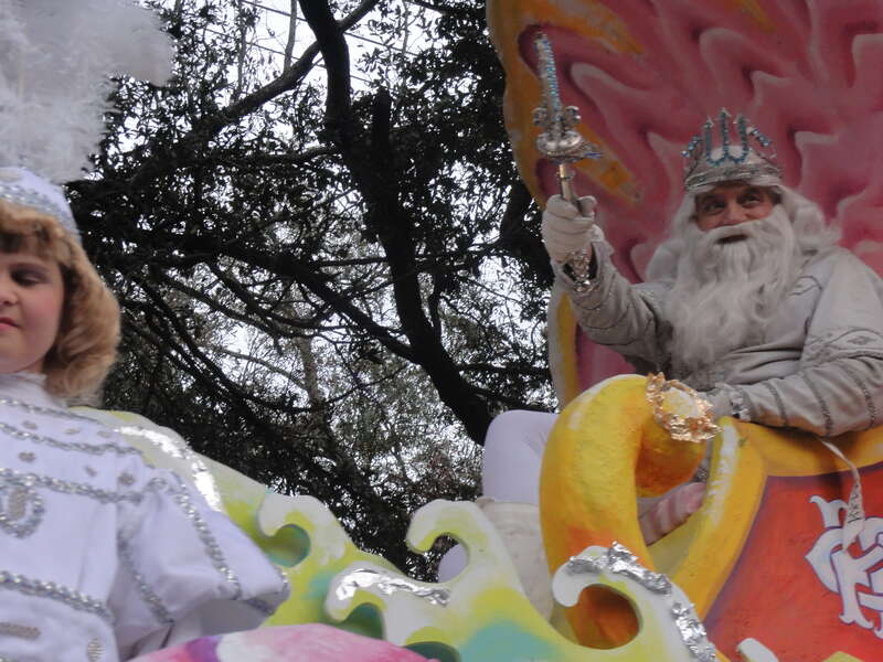 King  Proteus on parade. Mardi Gras in  New Orleans