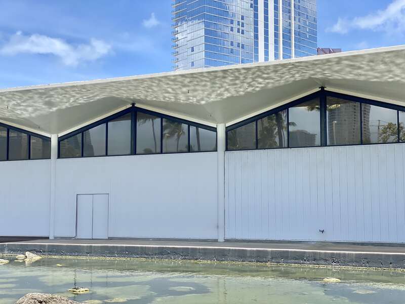 Completed in 1964, this Modern convention center was designed by Merril, Simms &amp;amp; Roehrig as part of a larger cultural and convention complex known as the Honolulu International Center until 1976, when it was renamed in honor of former Honolulu