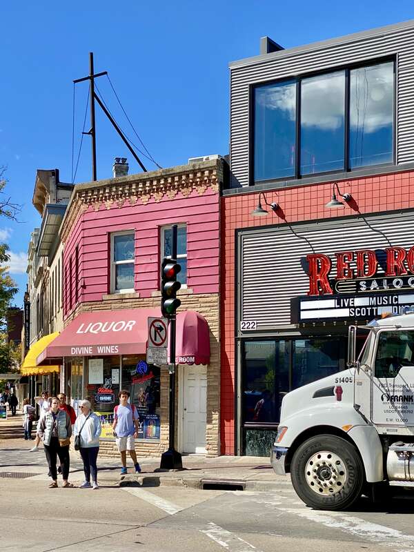 Built in the 19th and 20th Centuries, these buildings, in the 21st Century, house a variety of businesses and small apartments that contribute to the vibrant State Street corridor that runs between the University of Wisconsin - Madison campus and