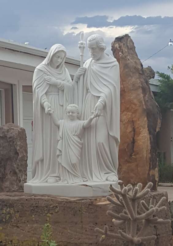The Holy Family Statue at Saint Anne Cathollc Church in Santa Fe New Mexico