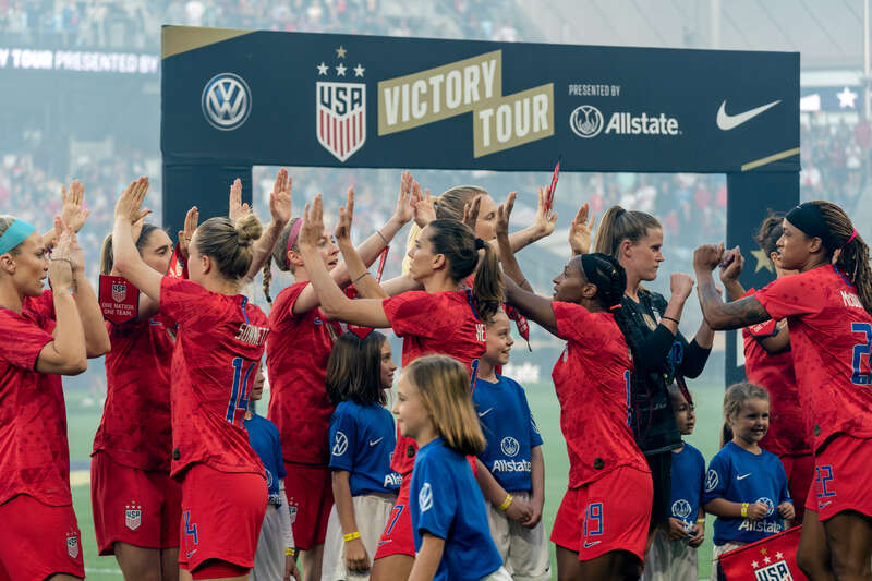 The US Women's National Team Victory Tour 2019 at Allianz Field in St Paul, Minnesota on 9/3/19; the US beat Portugal 3-0