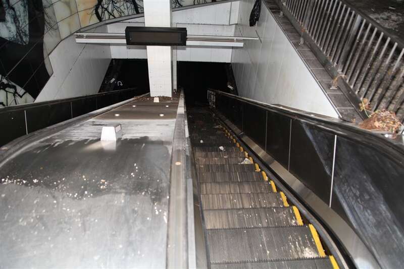 The South Ferry subway station was damaged by seawater flooding during Hurricane Sandy. Crews are working to restore the station by pumping out the seawater. 

Photo: MTA New York City Transit / Leonard Wiggins