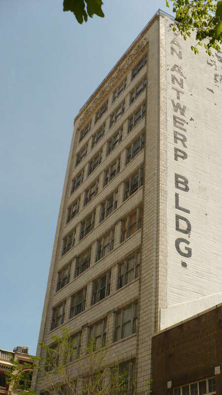 Van Antwerp Building, within the Lower Dauphin Street Historic District in Mobile, Alabama.  The first reinforced concrete building constructed in Mobile and at 11 stories was the earliest skyscraper in the city (c. 1906).