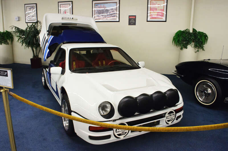 Seen at the famous Auto Collection at The Quad (formerly Imperial Palace), Las Vegas.

The RS200 was a very rare rally car from Ford of Europe, built from 1984 to 1986. To comply with rally rules, 200 road-legal production versions needed to be