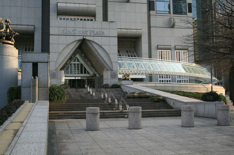 Entrance to the SunTrust Plaza in Atlanta, Georgia.
