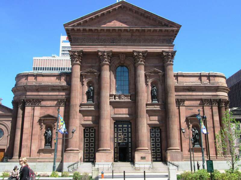 The Cathedral Basilica of Saints Peter and Paul, head church of the Roman Catholic Archdiocese of Philadelphia, is located at 18th Street and the Benjamin Franklin Parkway, on the east side of Logan Circle in Philadelphia, Pennsylvania. It was built