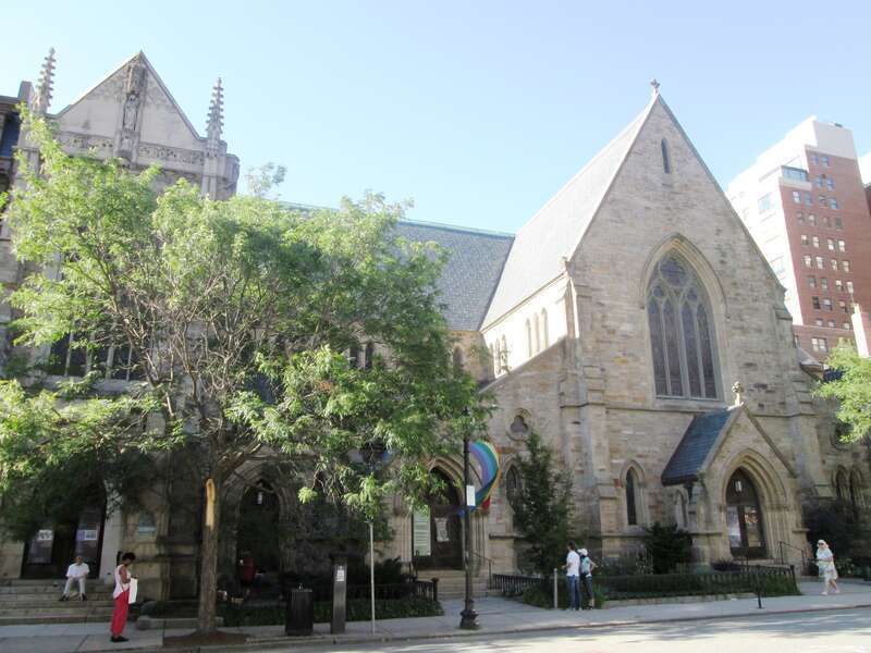Emmanuel Episcopal Church, located at 15 Newbury Street between Arlington and Berkeley Streets in the Back Bay neighborhood of Boston, Massachusetts, was built in 1861 and was designed by Alexander Rice Esty in the Gothic Revival style. It shares its