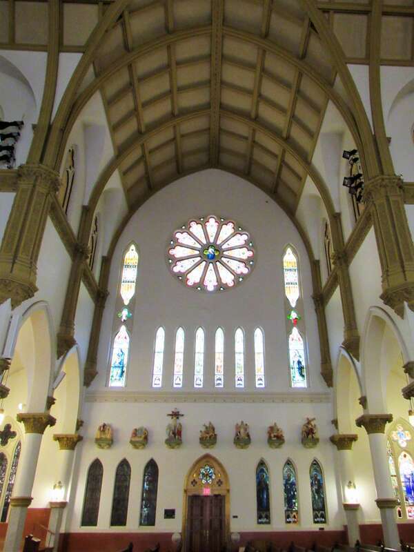 The north transept of the Cathedral Shrine of the Virgin of Guadalupe in Dallas,Texas.