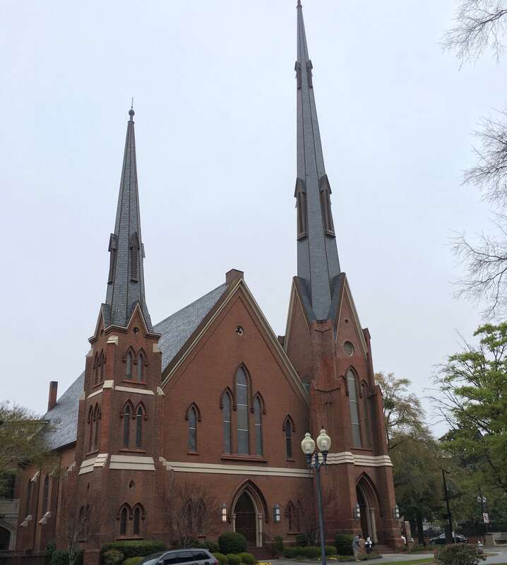 Facade of the First Baptist Church of Wilmington, North Carolina