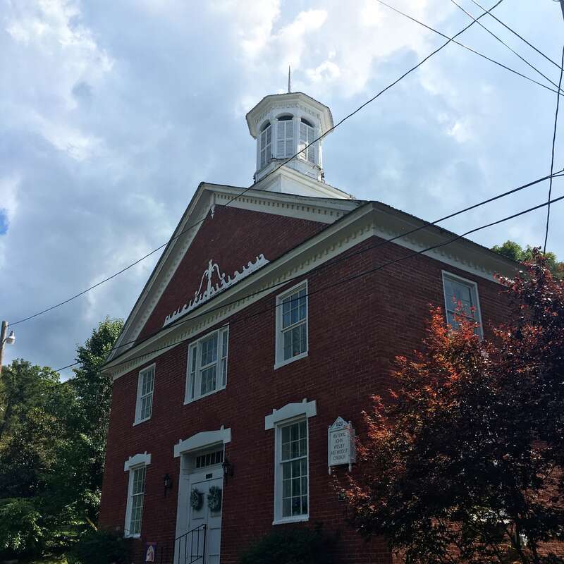 1820 John Wesley Methodist Church in Lewisburg, West Virginia