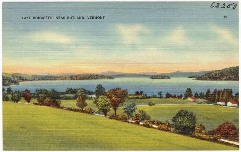 File name: 06_10_002265
Title: Lake Bomaseen, near Rutland Vermont
Created/Published: 
Date issued: 1930 - 1945 (approximate)
Physical description: 1 print (postcard) : linen texture, color ; 3 1/2 x 5 1/2 in.
Genre: Postcards 
Subjects: Lakes &amp;amp;
