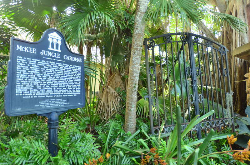 Original entrance gates to the Mckee Jungle Gardens in Vero Beach, FL