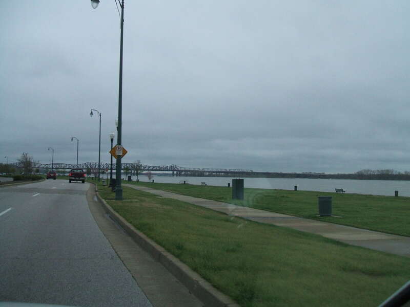 Memphis, TN: View S from Lee Park, Riverside Drive, April 2008