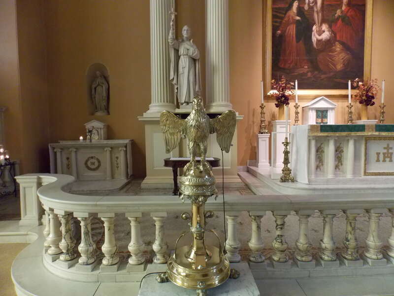 The ambo in Old St. Joseph's Church in the Society Hill neighborhood of  Philadelphia, Pennsylvania.