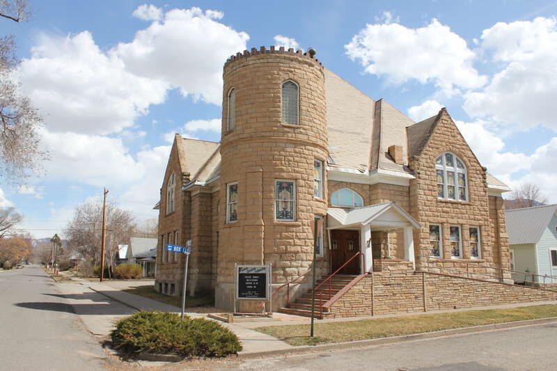 235 Box Elder Ave. Paonia, Colorado

National Register 4/27/2011, 5DT.1375


&quot;The Paonia First Christian Church is an excellent example of Romanesque style church as interpreted by local craftsmen.  The building, along with several other churches, is
