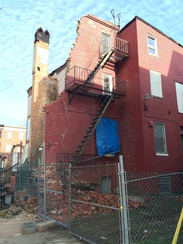 View from the  Rally to Save Baltimore's Civil Rights Heritage, 2015 November 12.