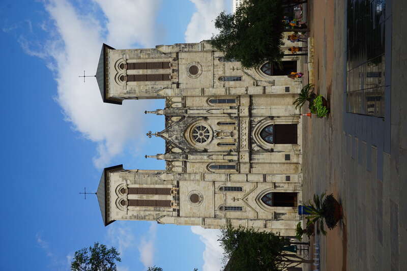 The exterior of San Fernando Cathedral in San Antonio, Texas (United States).