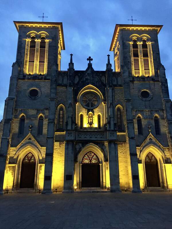 San Fernando Cathedral founded in 1731 is the oldest continuously functioning cathedral in the state of Texas (in San Antonio TX)
