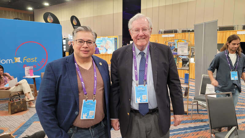 Steve Forbes and Dennis Consorte, FreedomFest 2023, Memphis Tennessee