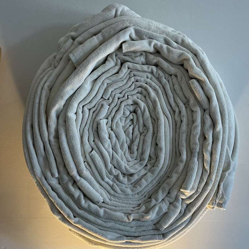 Towel roll lit from below
