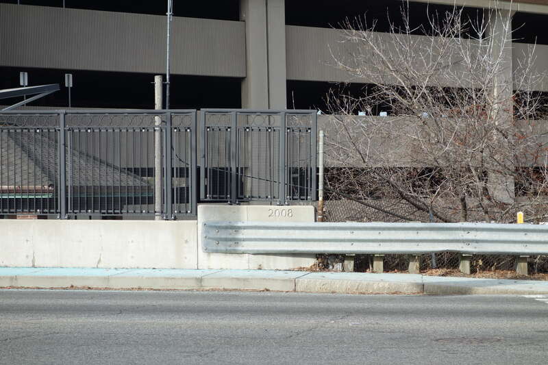 A cornerstone inscription on the Bridge Street Overpass over the Newburyport/Rockport Line at Salem station, at Washington Street and Bridge Street at the north end of downtown Salem, Massachusetts. It commemorates the most recent renovation of the