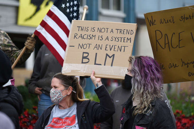 March on Alaska event in Anchorage, Alaska. Presented by the Alaska Black Caucus. September 7, 2020.

This photo is available for free public use. Please provide credit in the following format: &quot;Photo courtesy Paxson Woelber, The Alaska Landmine&quot;