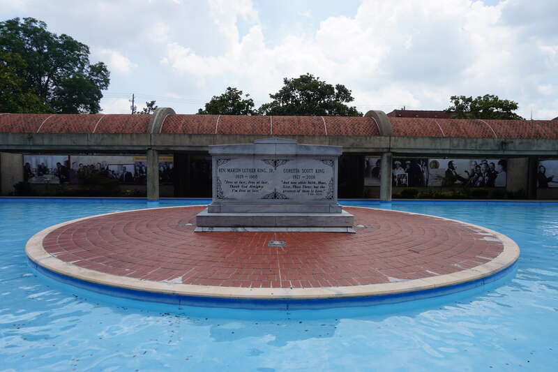 Dr. and Mrs. King's Tomb at The King Center at the Martin Luther King Jr. National Historic Site in Atlanta, Georgia (United States).