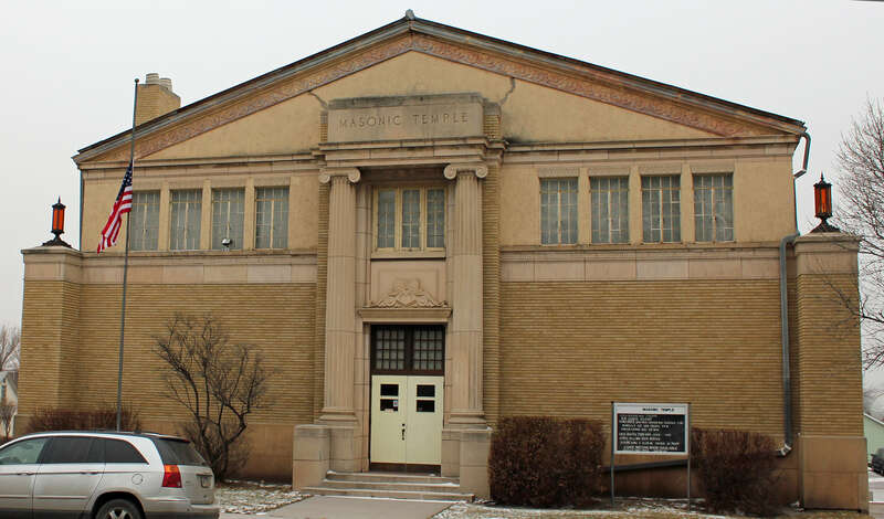 The Pierre Masonic Lodge, located at 210 West Capitol Avenue in Pierre, South Dakota. The building is listed on the National Register of Historic Places.