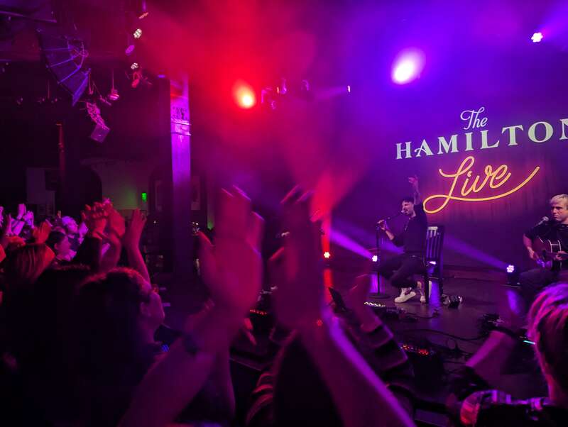 The Scottish folk trio Talisk performing at The Hamilton Live in downtown Washington, D.C., in March 2024.