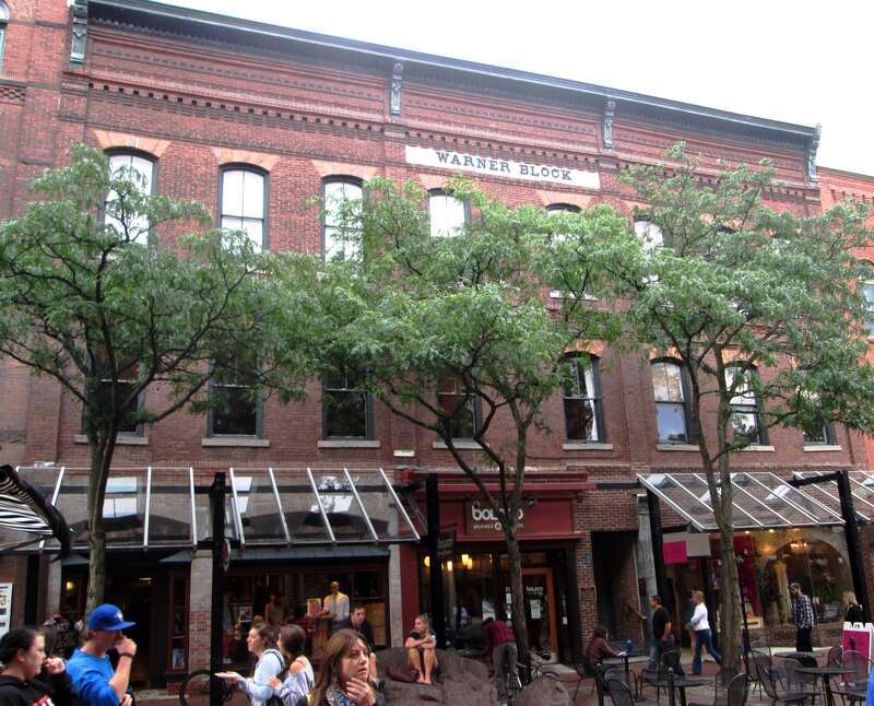 90-98 Church Street, known as the Warner Block, between Bank and College Streets in the Church Street Marketplace of downtown Burlington, Vermont was built in 1886, and was designed by W. H. Townsend in the Queen Anne style. It is a contributing