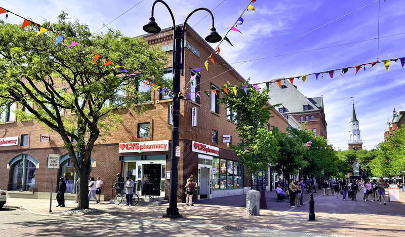A CVS Pharmacy on Church Street in Burlington, Vermont