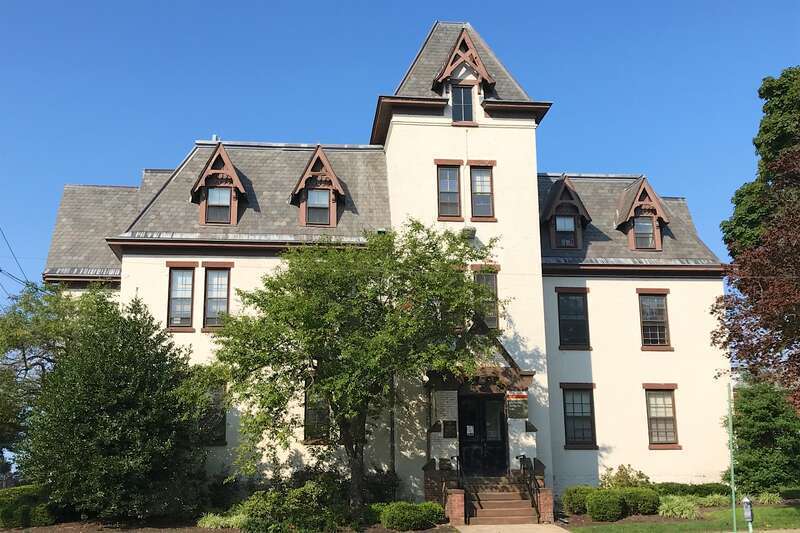 Alexander Johnston Hall in New Brunswick, New Jersey. Built in 1830 as the home of Rutgers Preparatory School. Now part of Rutgers University.