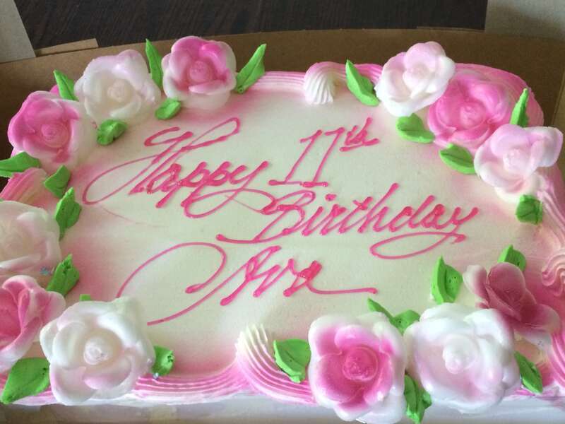 Ava's 11th Birthday cake