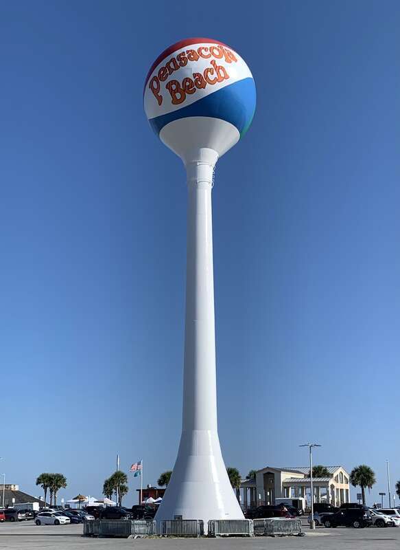 Pensacola Beach Water Tower at Pensacola Beach, Florida.