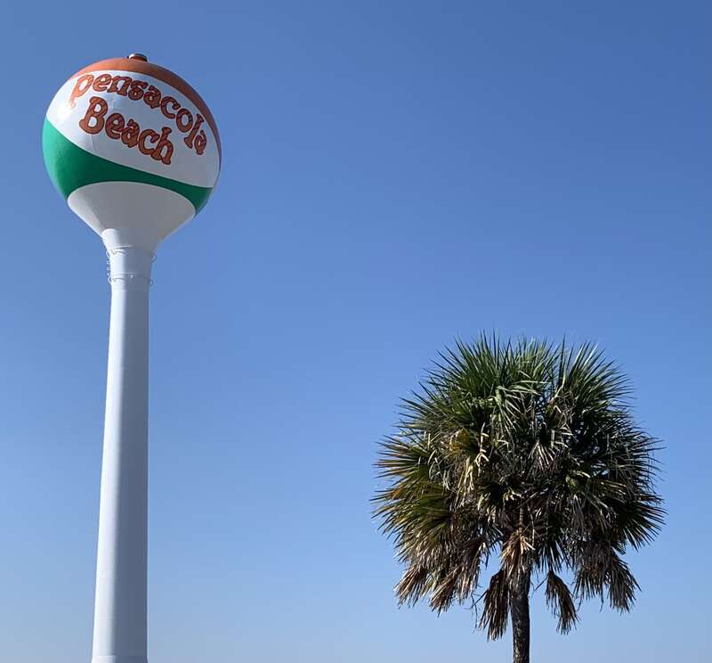 Pensacola Beach Water Tower at Pensacola Beach, Florida.