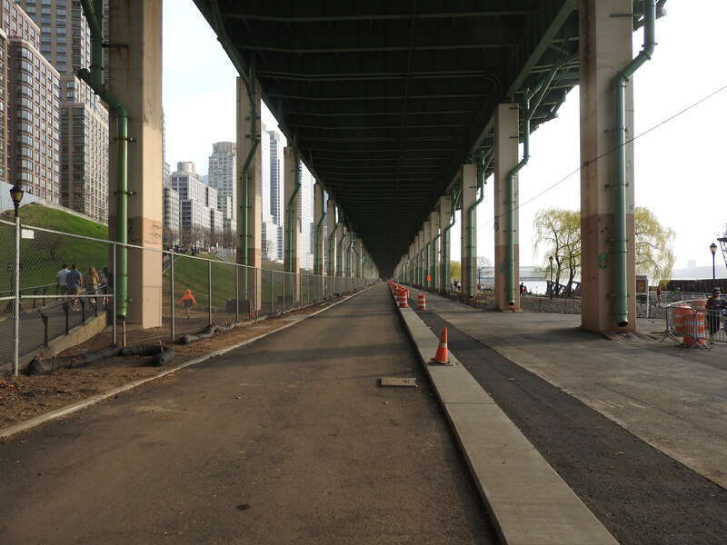 Looking south at future bikeway
