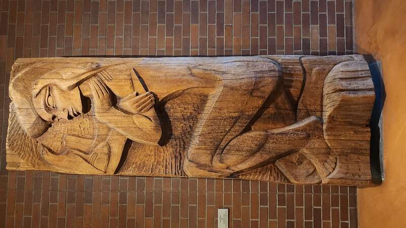 Bird Woman, 1947 in red cedar
by Dudley Carter