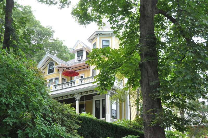 The historic House at 156 Mason Terrace in Brookline, Massachusetts.