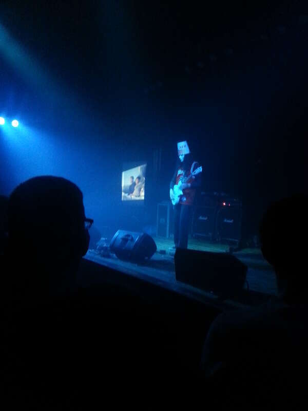 Guitarist Buckethead playing at the Granada Theater in Lawrence, Kansas on April 15, 2016.