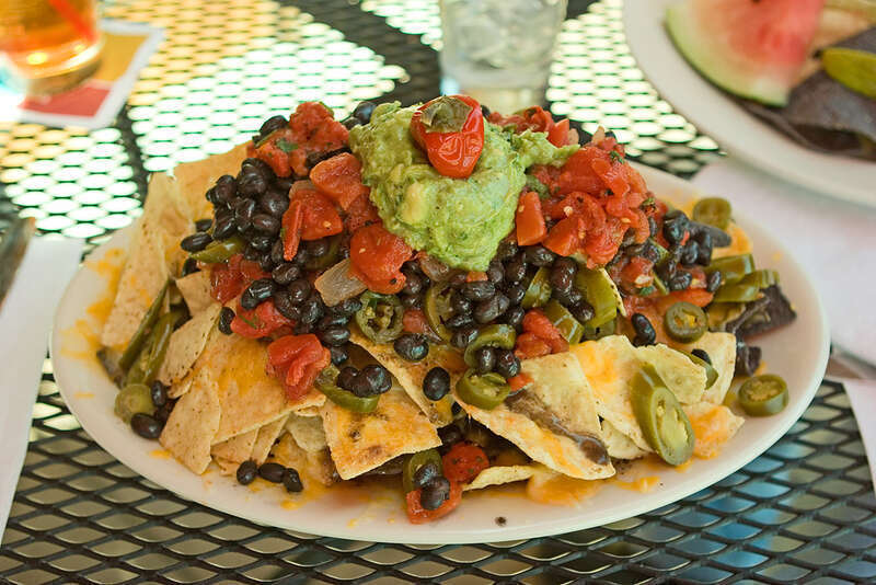 Blue and white corn tortilla chips covered in jack and cheddar cheese, jalapenos, black beans, sour cream, guacamole and fresh salsa.
Buffalo Bills Brewery
1082 B Street
Hayward, Ca 94541

www.foodspotting.com/reviews/37542