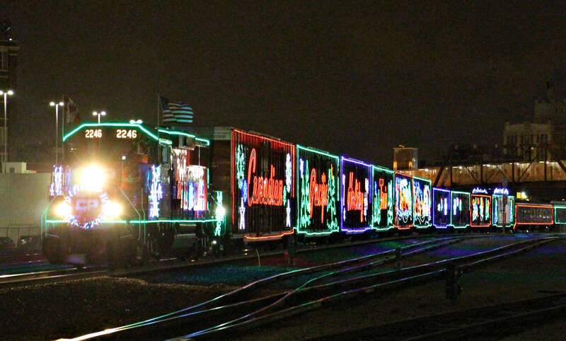 Canadian Pacific Holiday Train Arriving at Kansas City Union Station in Kansas City, Missouri
Car List:
CP 2246 - GP20C-ECO
CP 220031
CP 220332
CP 220037
CP 220476
CP 220225
CP 220451
CP 424964
CP 424977
CP 401754
CP Unknown Number &quot;Stage&quot;
CP 101 -
