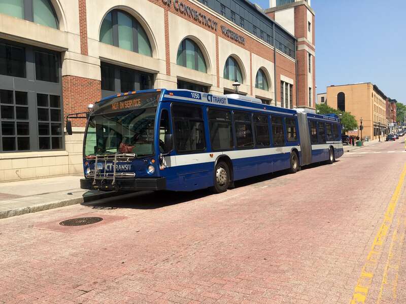 CTtransit 2010 NovaBUS LFSA #1050 found just north of Exchange Place in Waterbury,CT