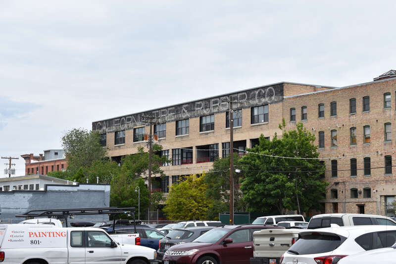 The California Tire &amp;amp; Rubber Company building (1915) in Salt Lake City is part of the Warehouse District.