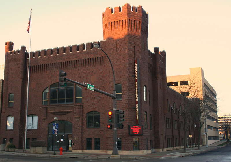 Senior Citizens Center, formerly the Armory, also called the &quot;Castle&quot; in Rochester, Minnesota.