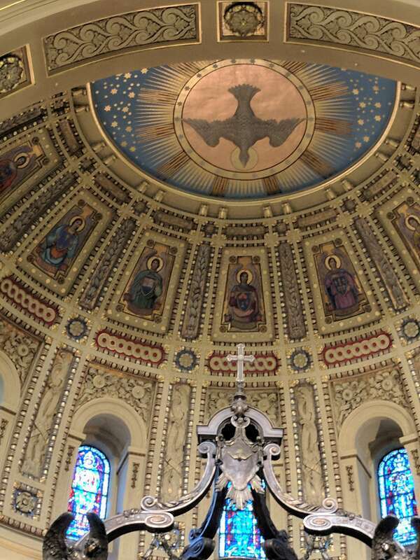 Ceiling above the alter