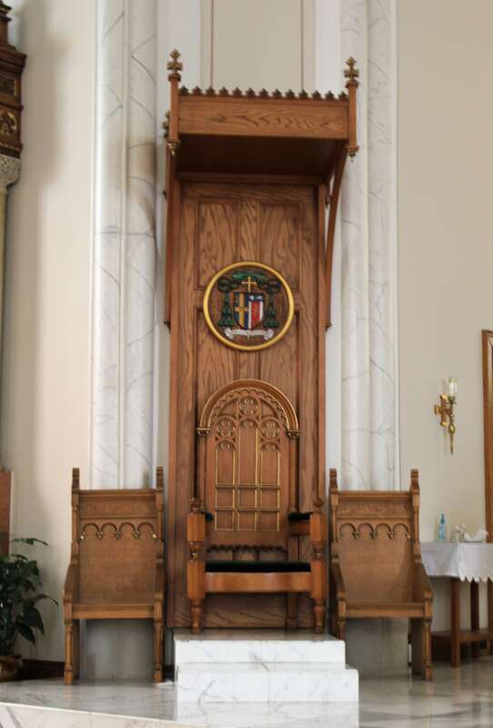 The cathedra in the Cathedral of St. Mary in Fargo, North Dakota