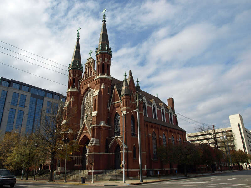 The Cathedral of Saint Paul in Birmingham, Alabama, listed on the National Register of Historic Places.