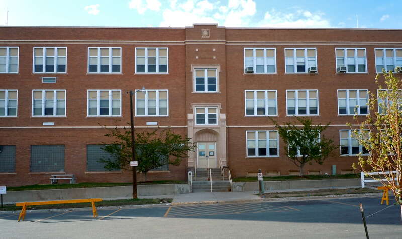Cheyenne High School on the NRHP since August 22, 2005. At 2810 House Ave., Cheyenne, Wyoming.
Now used as a school administration building for Laramie County School District 1.