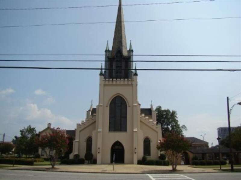A picture of the Church of the Holy Family in Columbus, Georgia.